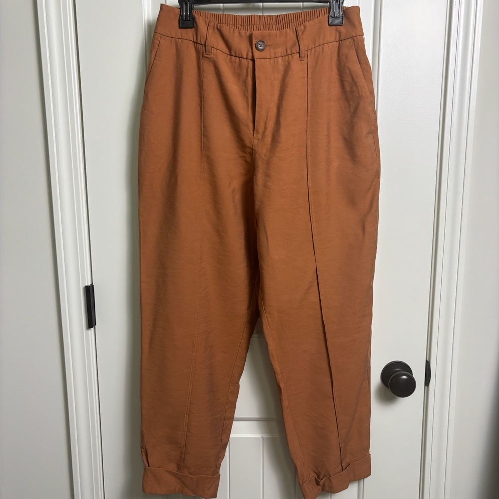 Women's Casual Tapered Pants in Rust